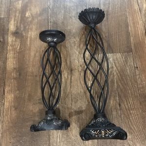 2 candlestick holders